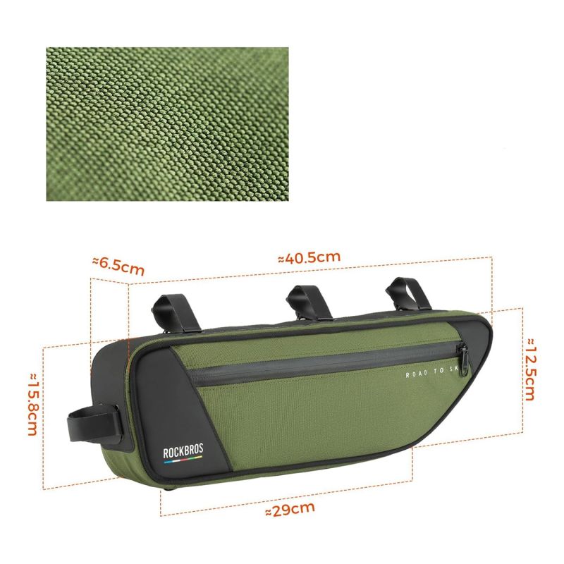 Rockbros TL003 ROAD TO SKY 2L Frame Waterproof - Green zielony hátizsák 5907769384219-211538
