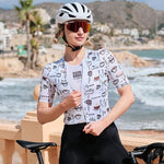 Rockbros 15110005004 Sleeve Cycling Jersey - White fehér kerékpáros póló 15110005003-211724
