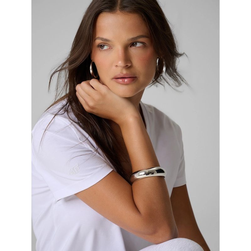 4F Women's regular plain T-shirt női póló 4FRMM00TTSHF3618-10S