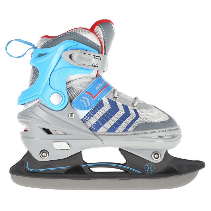 NH18192 4in1 GREY-BLUE SIZE S(29-33) ROLLER SKATES WITH HOCKEY SLEEVE NILS EXTREME kék görkorcsolya
