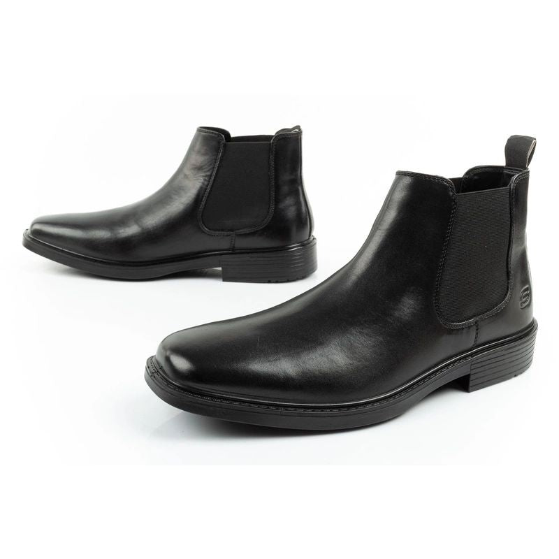 Skechers men's Chelsea boots Miller-Boris elegant leather utcai cipő