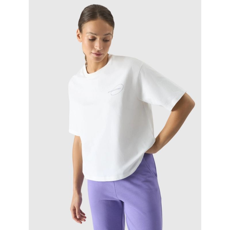 Women's oversize printed T-shirt 4F 4FRSS24TTSHF2089-11S póló