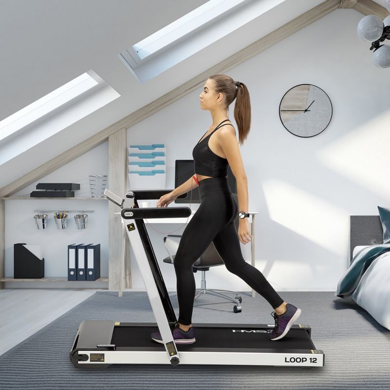 HMS MULTI Electric Treadmill with Desk 1-12 km/h, Gray szürke edzőfelszerelés 17-19-126