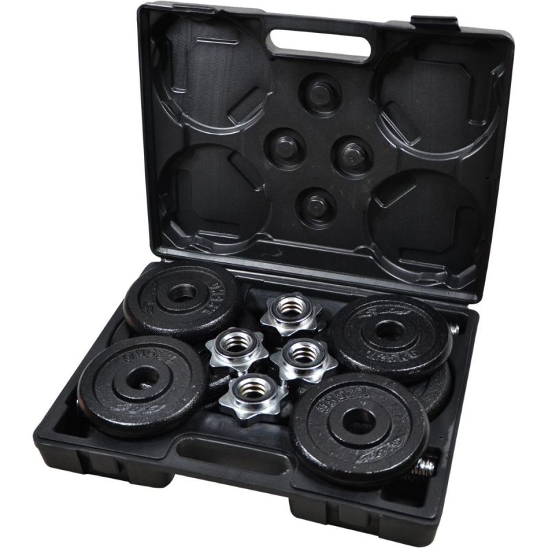 Enero CAST IRON DUMBBELL 19 KG (2x9.5 KG) FIT CASE fekete dumbbell, strength training equipment, training equipment
