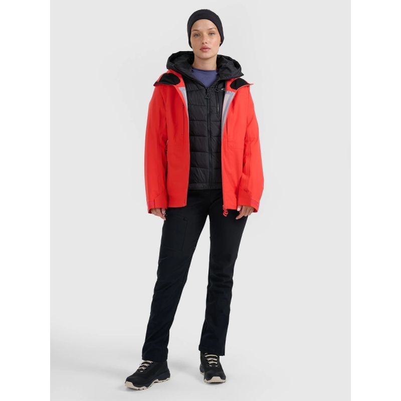 Women's down trekking with Primaloft Silver filling 4FRAW25TDJAF0792-20S szürke kabát