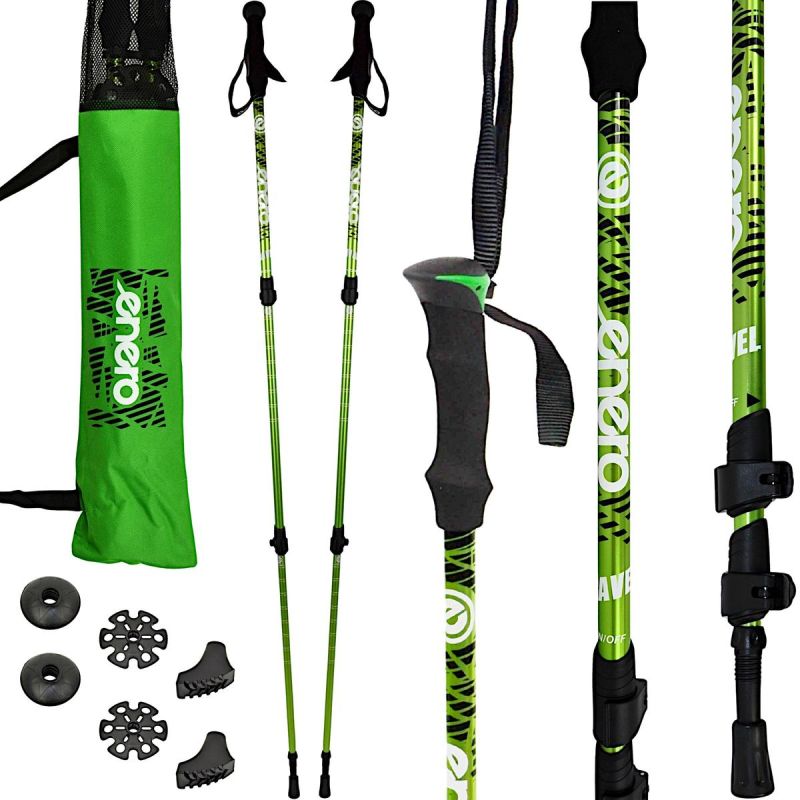 Enero Nordic Walking Travel Poles In Case sticks