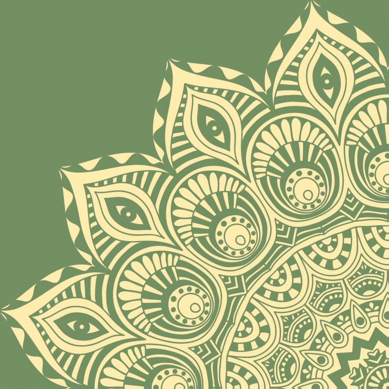 Gaiam Yoga Mat Haze Mandala 6 Mm oliva mats, training equipment