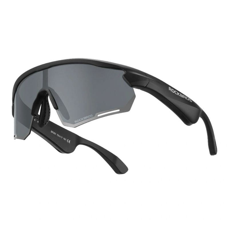 Rockbros SP-251 Polarized Cycling Glasses with Bluetooth Audio Kit - Black fekete napszemüveg 304004-212355