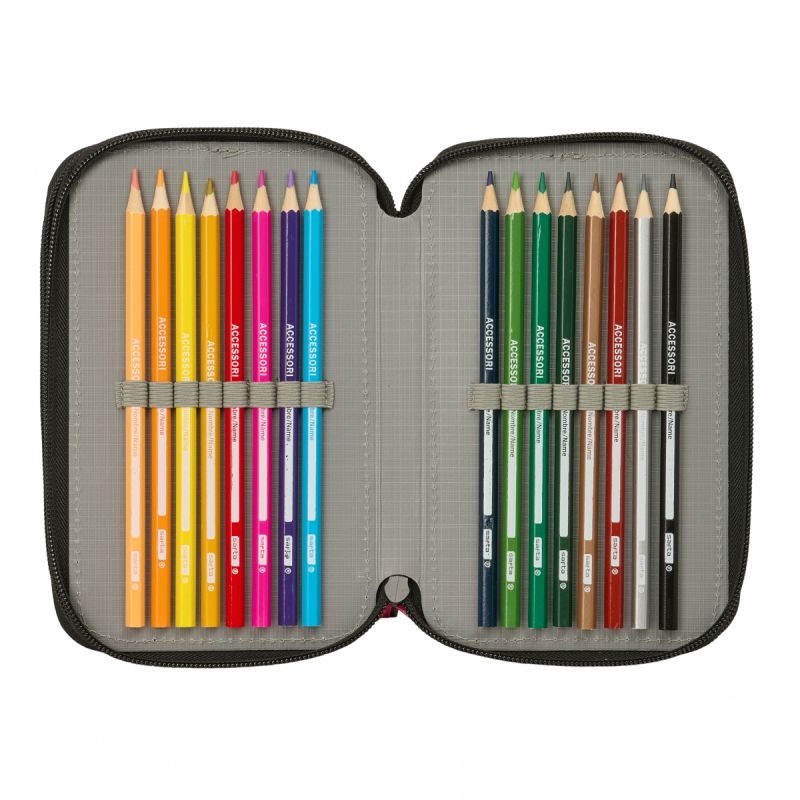 Real Madrid pencil case with equipment triple filled pencil case 37 pcs 412654857