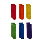 Nike Everyday Cush Crew Kids' Socks, 6 Pairs, színes zokni SX6910903