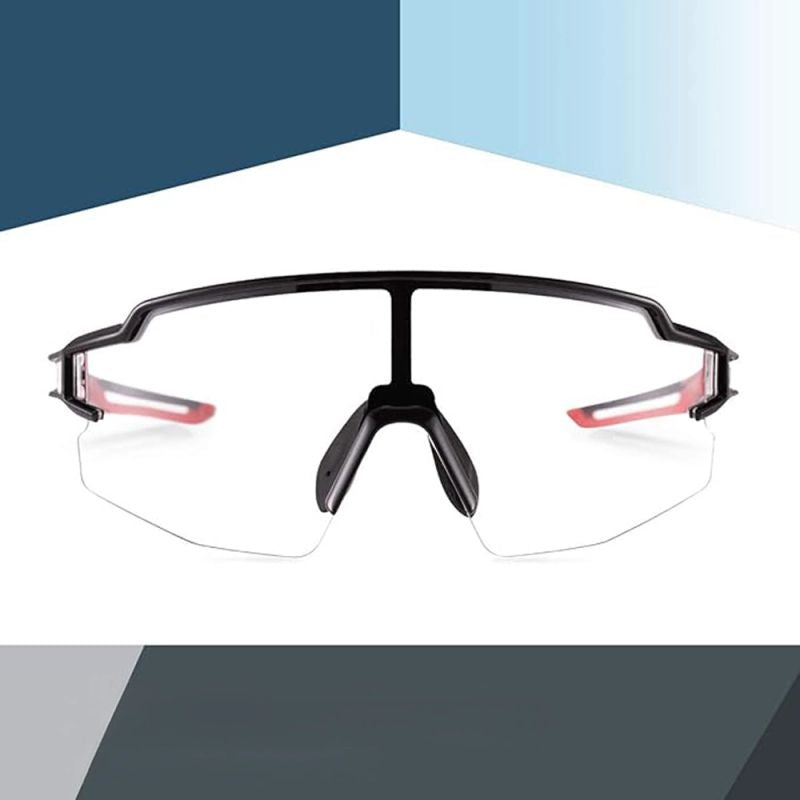 Rockbros 10173 Photochromic UV400 Cycling Glasses - Black and Red czarny || czerwony glasses, training equipment