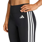 Women's adidas 3/4 Optime Essentials Workout 3-Stripes Leggings Black