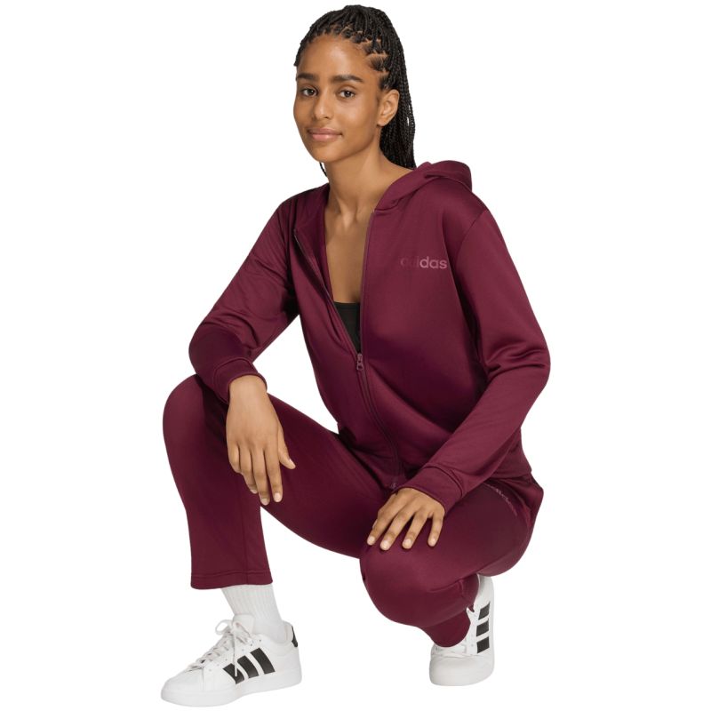 Adidas Women's Essentials Linear Burgundy Tracksuit 2xs szett KQ7588