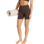 Women's adidas Workout Essentials Knit 4 Inch Leggings Brown