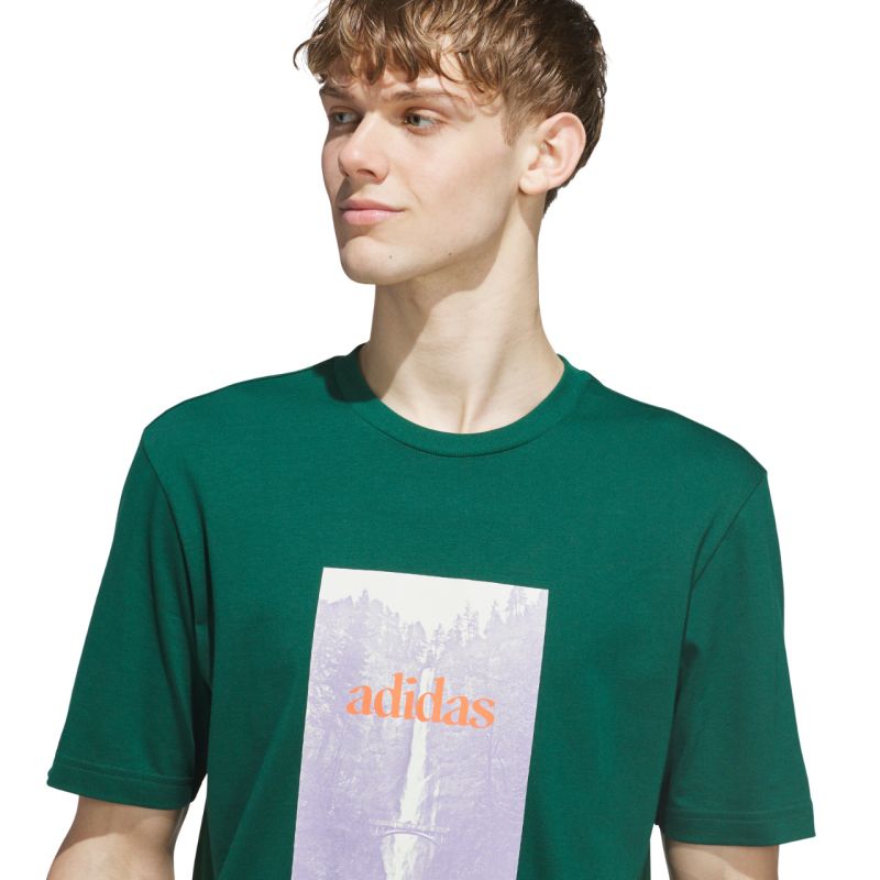 Adidas Waterfall Graphic Men's T-Shirt zöld ruházat KS2173