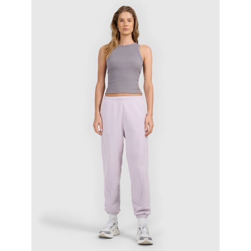 Women's slim ribbed knit top 4F