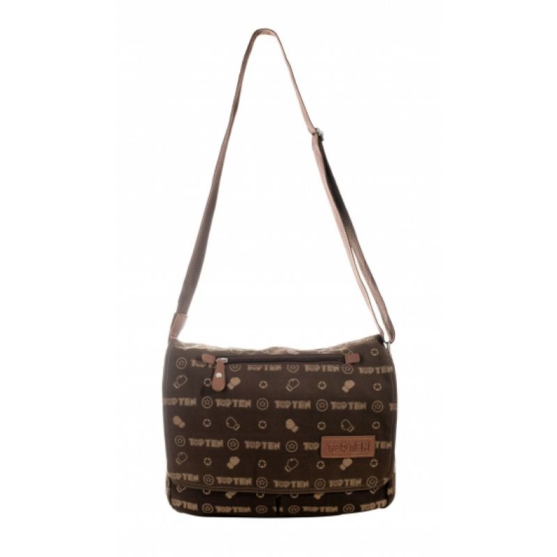 TOP TEN WEEKENDER brown sports shoulder barna táska