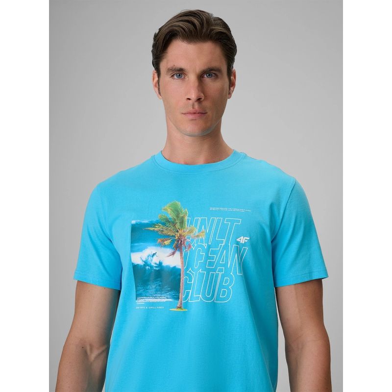 4F Men's regular printed T-shirt póló 4FRSS26TTSHM4303-33S