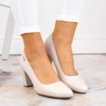 Inny Sergio Leone W beige pearl heel pumps bézs utcai cipő SK193B