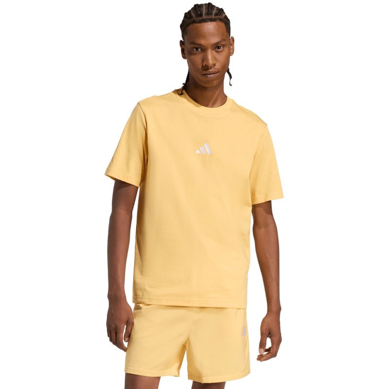 Adidas Essentials Small Logo Single Jersey Men's T-Shirt, Yellow sárga férfi póló KT0561