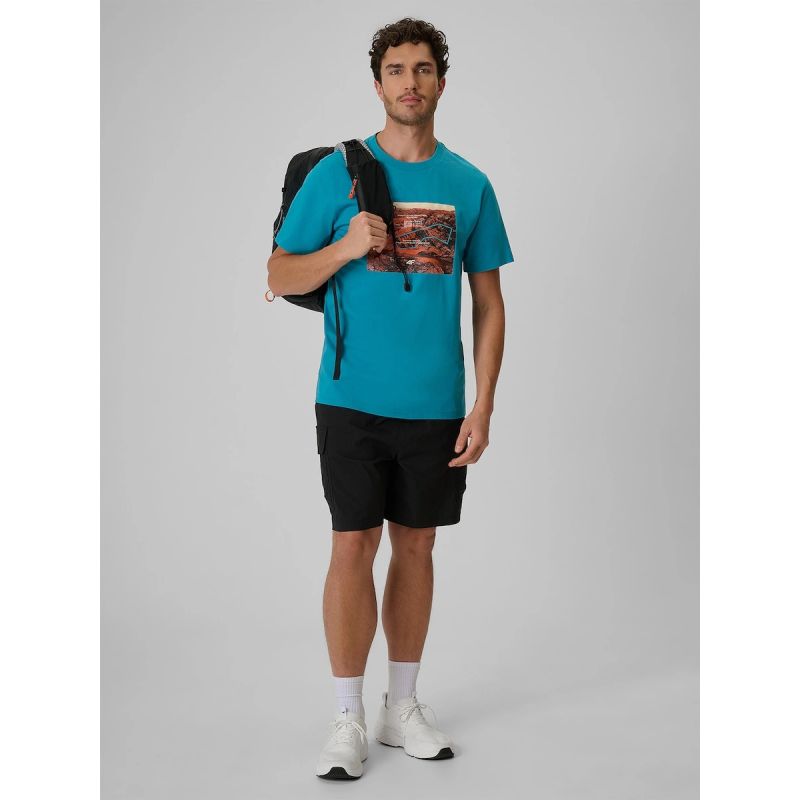 4F Men's regular printed T-shirt férfi póló 4FRSS26TTSHM4238-35S