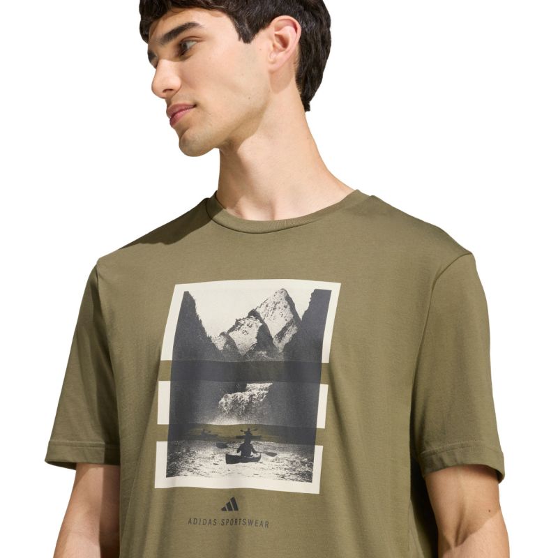 Adidas Men's Outdoor Kayaking Graphic T-shirt oliva póló KB2540
