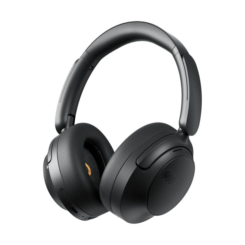 head QCY H3S Wireless On-Ear Headphones with LDAC and ANC Noise Cancellation - Black czarny headsets
