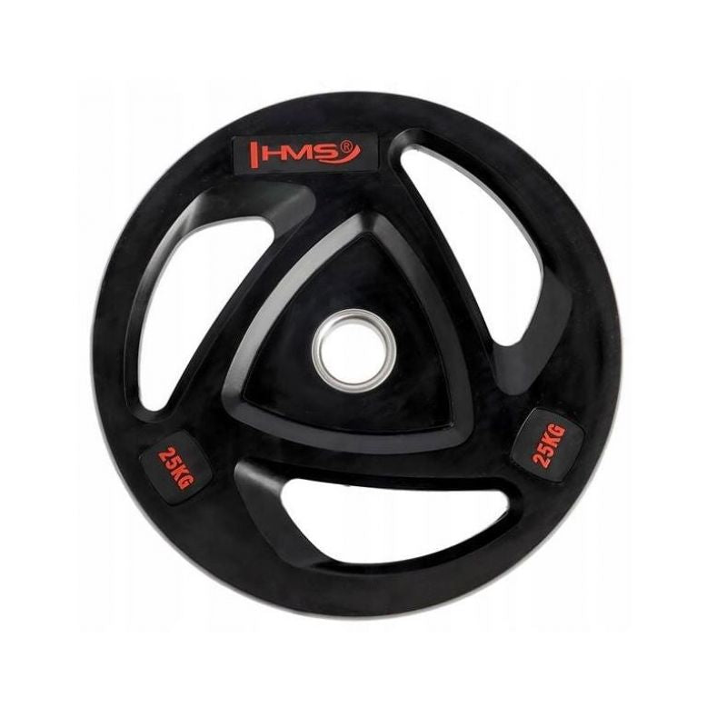 HMS Rubber-coated Olympic plate 25 kg TOX25 fekete sporttáska 17-61-096