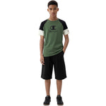 Champion SS Tee Kids T-Shirt Green 307719 GS548 zöld gyerek póló 307719GS548