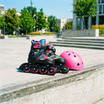 NH10907 4in1 ROLLER SKATES WITH EXTENDED HOCKEY BLADES TINTS PINK SIZE L (39-42) NILS EXTREME rózsaszín utcai cipő