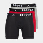 jordan Men's Air Flight Cotton Core 3-Pack Boxer Brief - fekete ruházat