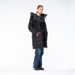 Iguana Quilted Winter Coat Manka W fekete kötött sapka 92800621825