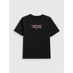 4F Girls' loose T-shirt with print 158/164 póló