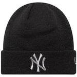 New Era Metallic Beanie New York Yankees Hat Black fekete kötött sapka 60691271