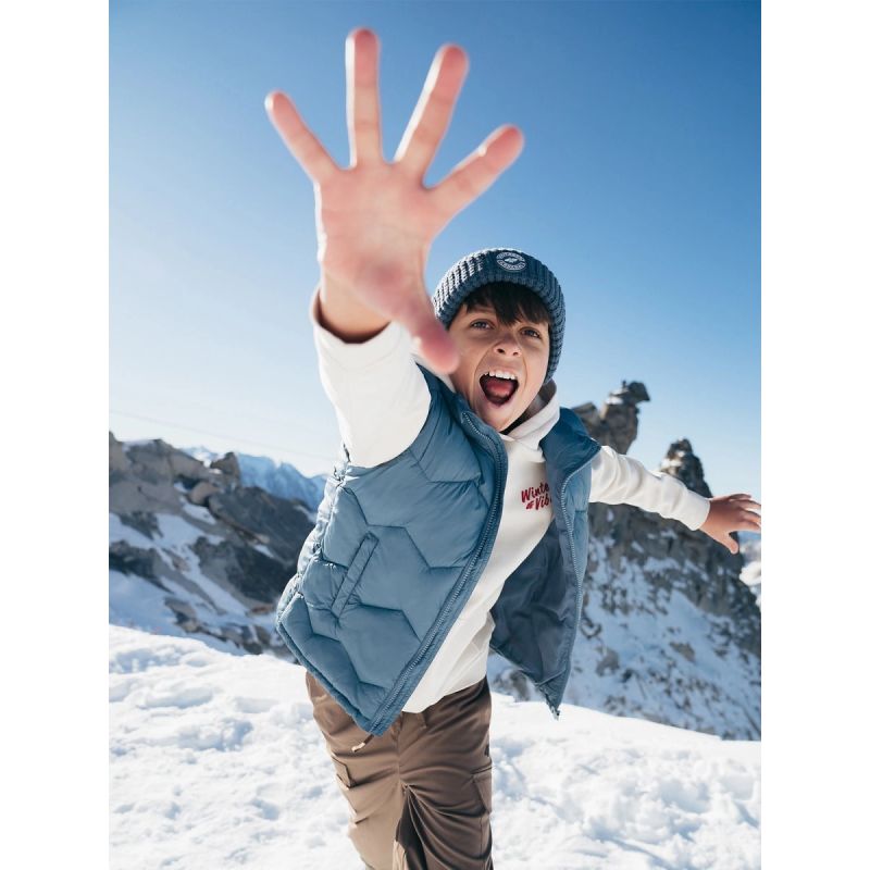 Boy's down vest with synthetic filling 4F 4FJRAW25TVJAM325-32S kabát