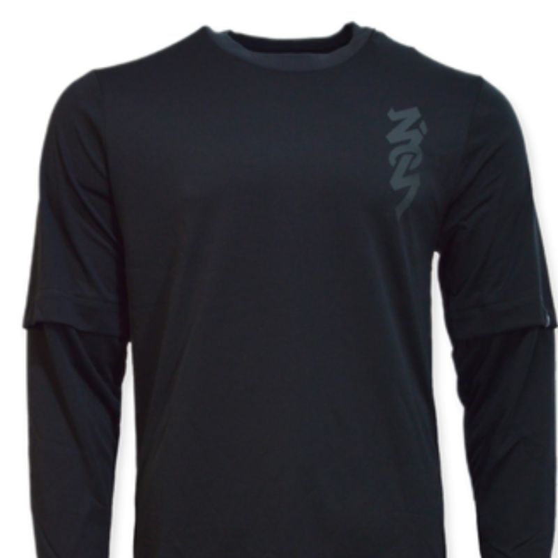 AIR Jordan Zion Longsleeve Shooting Shirt Black/Dk Smoke Grey/Dk Smoke Gray - fekete sweatshirts, shirts