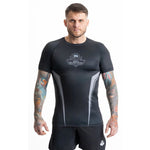 DBX Bushido short sleeve rashguard with logo szürke sípcsontvédő RK-01