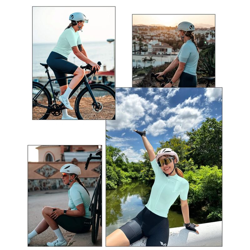 Rockbros 15210007004 TVI M women's cycling jersey - green m \ zielony póló 15210007003-211664