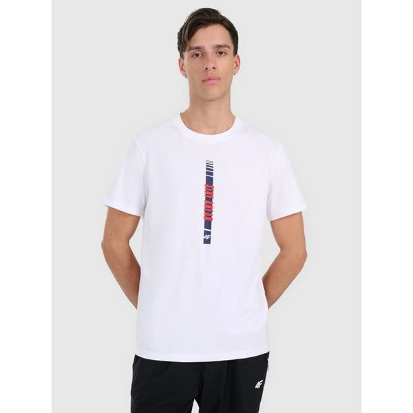 4f Men's regular printed T-shirt 4FRAW25TTSHM3225-10S Ruházat