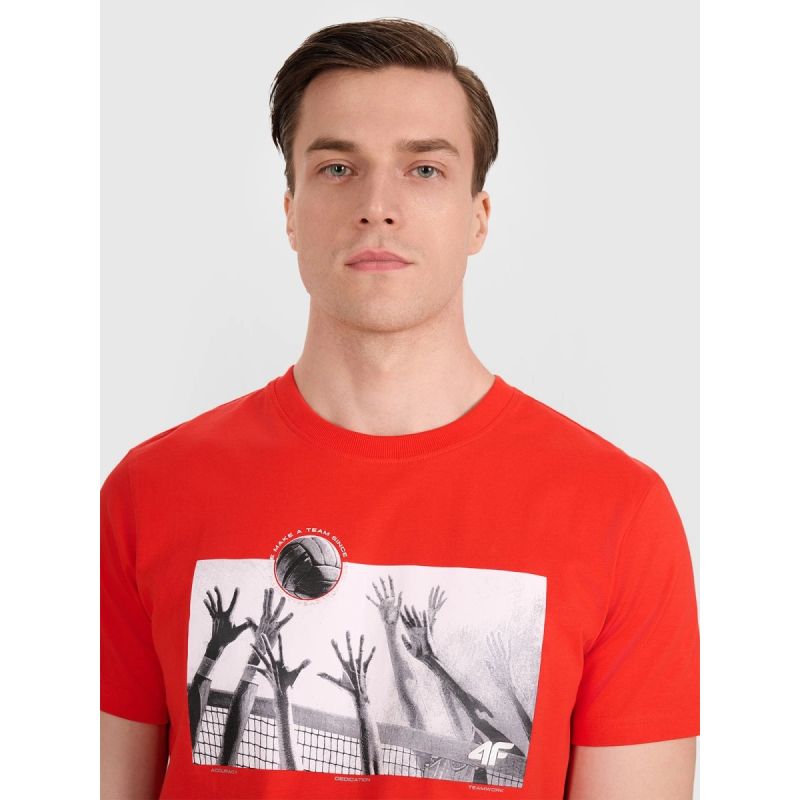 4f Men's regular t-shirt with volleyball print 4FRAW25TTSHM3319-62S Kiegészítő
