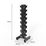 HMS CHD DUMBBELL SET 2 x 1 - 8 KG (72 KG) + STR36 RACK kiegészítő 17-62-143