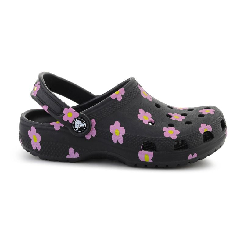 Crocs Classic Flower Clog K Black