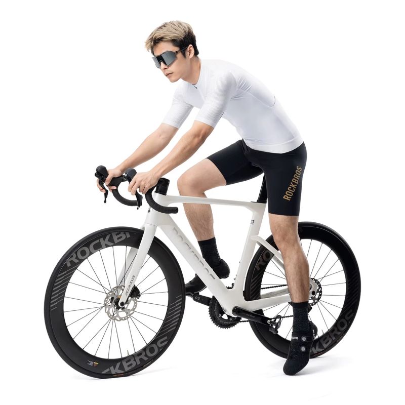 Rockbros 15200025 Short Sleeve Cycling Jersey Size S - White biały \ s póló
