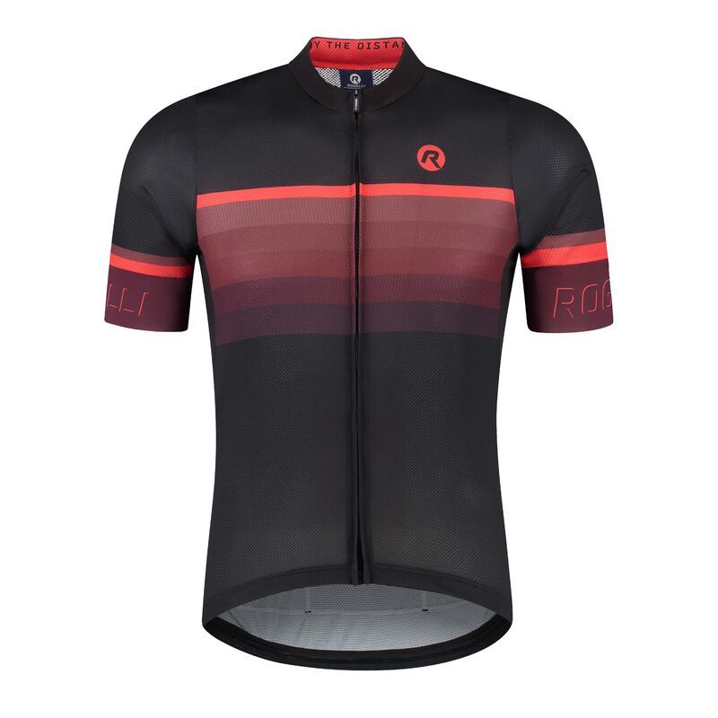 Rogelli HERO II T-shirt Black and 3XL bordó póló
