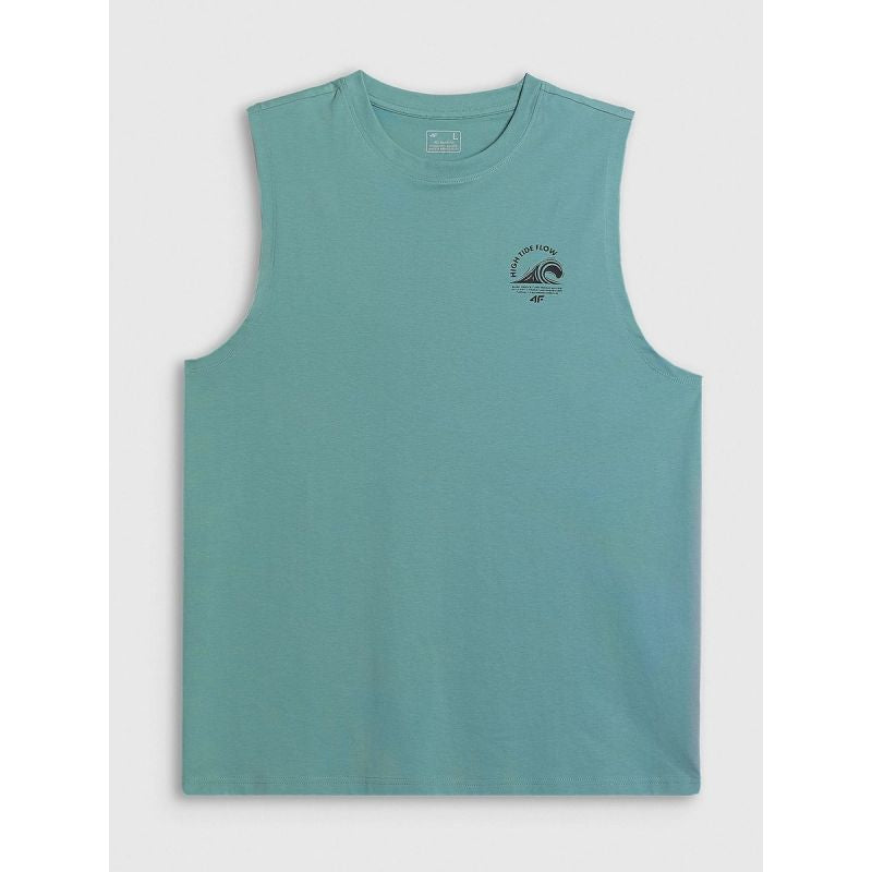 4F Men's relaxed sleeveless T-shirt with print ruházat