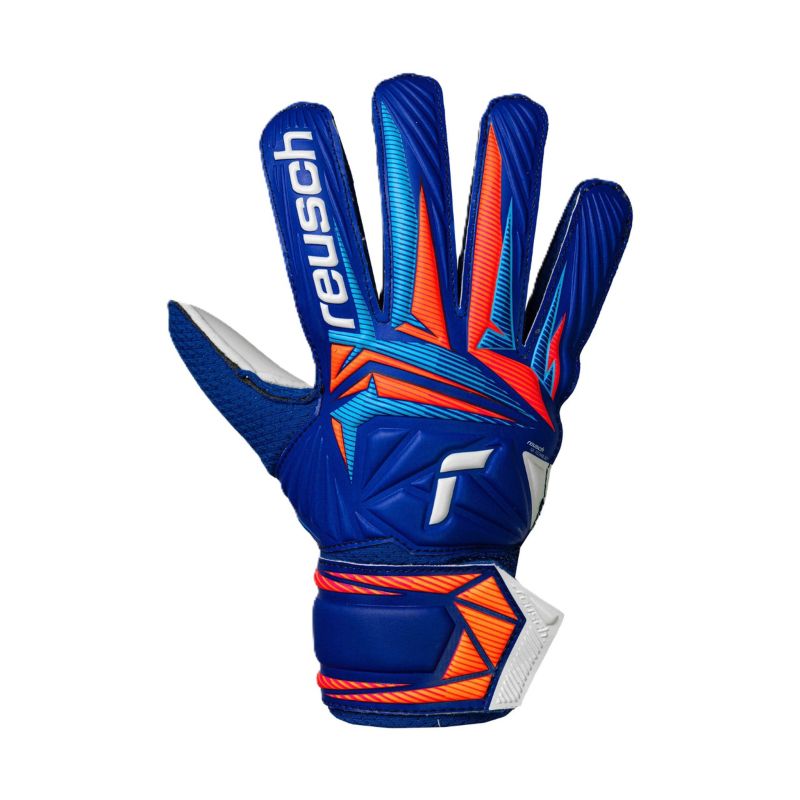 Reusch Attrakt Solid Junior goalkeeper gloves blue 5672515 kék kapuskesztyű