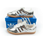 Adidas women's sports shoes Samba OG silver sneakers fashionable leather szürke sportszár