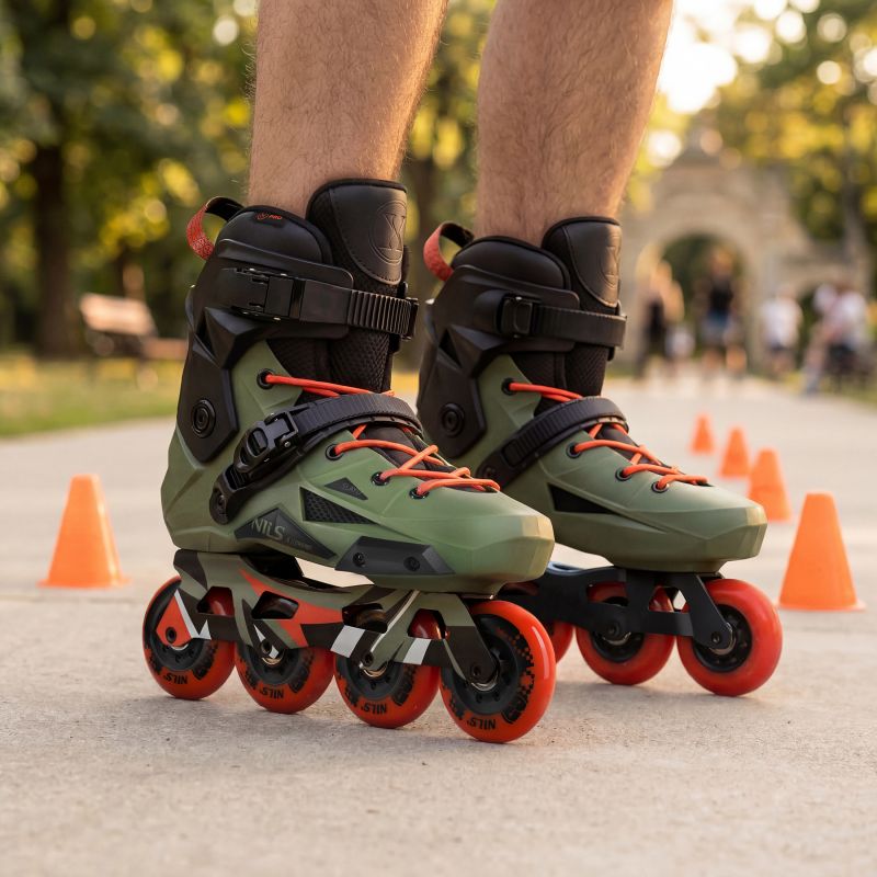 Na1601 Slayd Green Slalom Roller Skates Size 39 Nils Extreme zöld utcai cipő