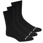 Skechers 3pk Unisex Non Terry Crew Black