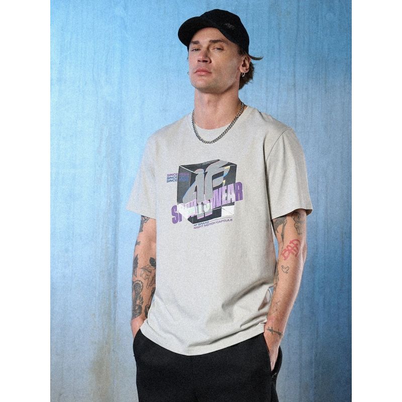 4F Men's regular printed T-shirt póló 4FRSS26TTSHM3657-27S
